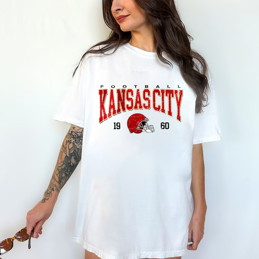 Kansas City Football , Shirt Retro Style 90s Vintage, Graphic Unisex T-shirt
